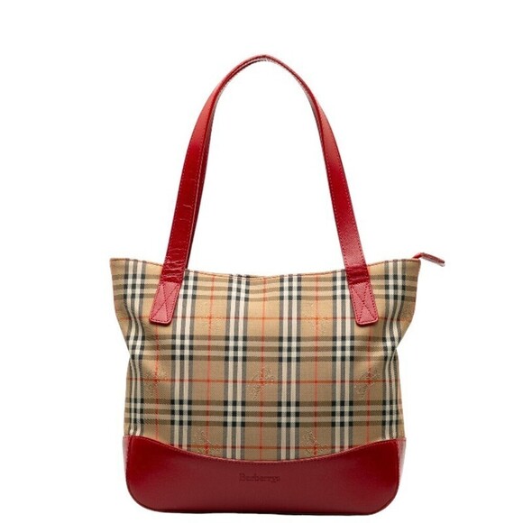 Burberry Haymarket Check Tote Bag  Leather Tote Bag in Good condition - Picture 1 of 9
